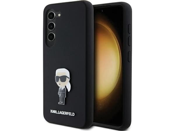 Karl Lagerfeld Etui Karl Lagerfeld KLHCS24SSMHKNPK Samsung Galaxy S24 Silikon Ikonik Metal Pin czarny/svart