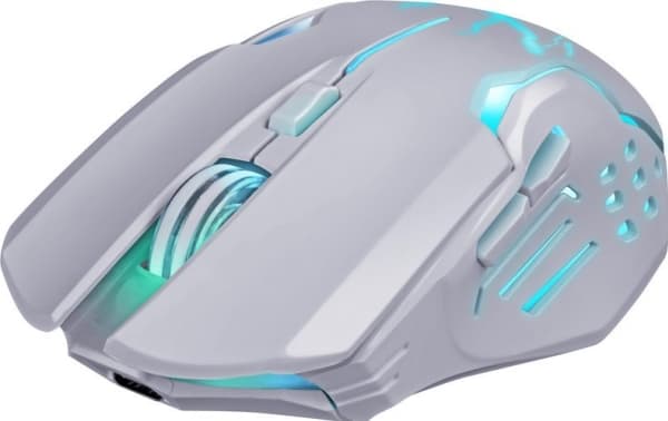 Trådlös mus Defender KATANA GM-511 optisk 3200dpi vit RGB BATTERI 7 knappar Gaming klicklös tyst