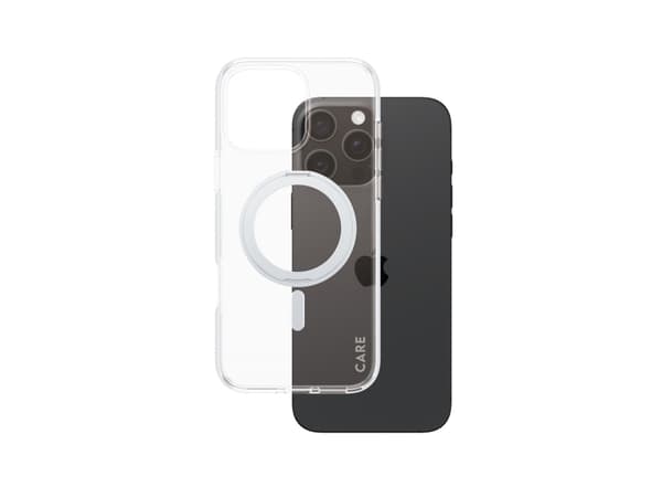 CARE by PanzerGlass - Baksidesskydd för mobiltelefon - med fällbart ställ - MagSafe-kompatibilitet - termoplastisk polyuretan (TPU), polykarbonat (PC