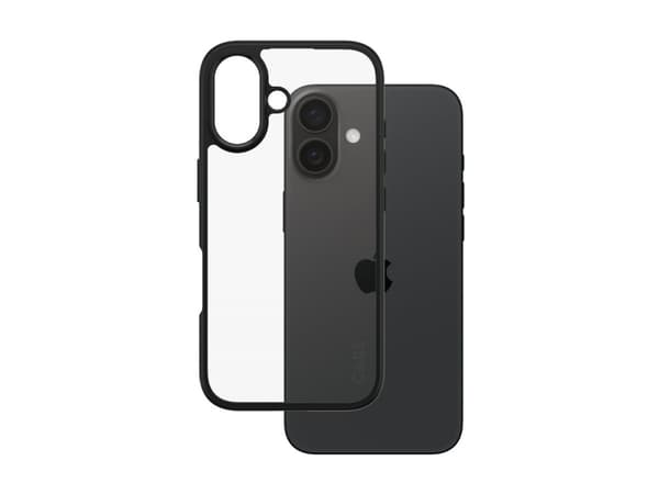 PanzerGlass CARE by ® Flagship Case Transparent Urban Combat w. Black Frame iPhone 16, Cover, Apple, Apple - iPhone 16, Transparent