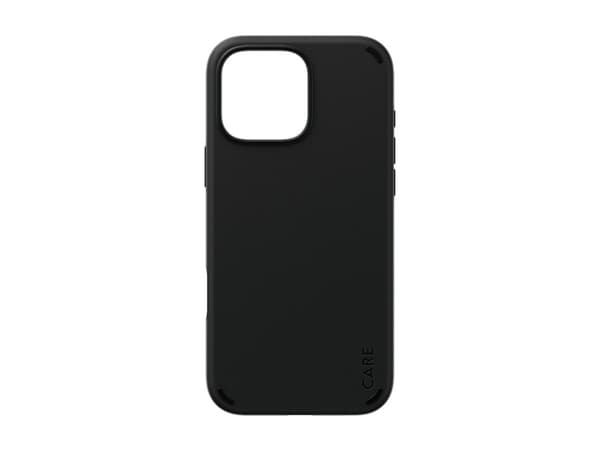 CARE by PanzerGlass Double Defense - Baksidesskydd för mobiltelefon - termoplastisk polyuretan (TPU), polykarbonat (PC) - svart - för Apple iPhone 16