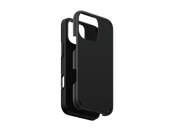 CARE by PanzerGlass Double Defense - Baksidesskydd för mobiltelefon - termoplastisk polyuretan (TPU), polykarbonat (PC) - svart - för Apple iPhone 16