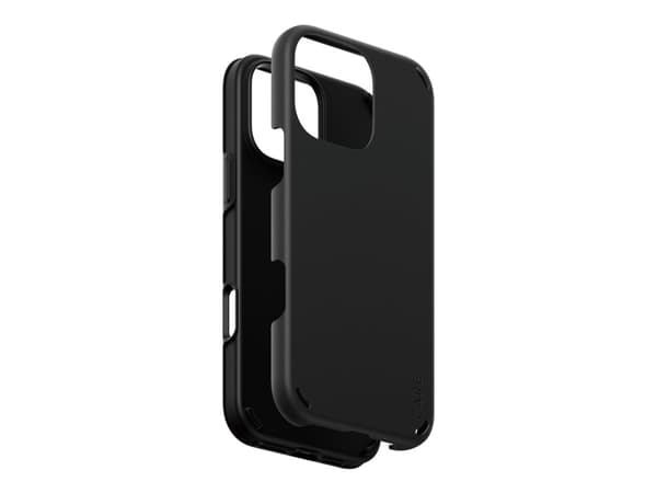 CARE by PanzerGlass Double Defense - Baksidesskydd för mobiltelefon - termoplastisk polyuretan (TPU), polykarbonat (PC) - svart - för Apple iPhone 16