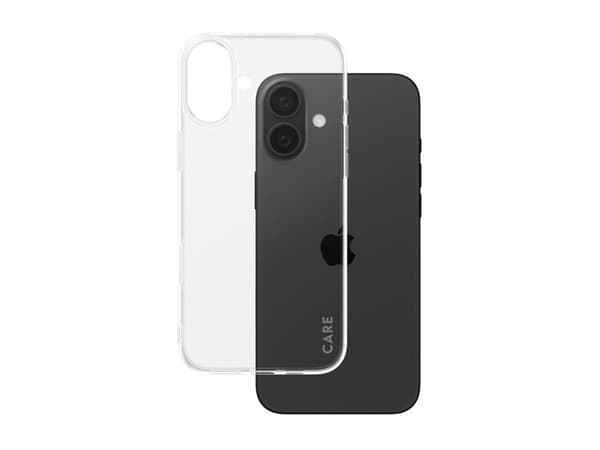 CARE by PanzerGlass X-Ray - Baksidedeksel for mobiltelefon - myk basis - selvhelbredende TPU - gjennomsiktig - for Apple iPhone 16 Plus