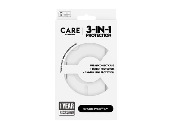 PanzerGlass CARE by ® lippulaiva 3-i-1 Pakke iPhone 16 Plus -puhelimelle