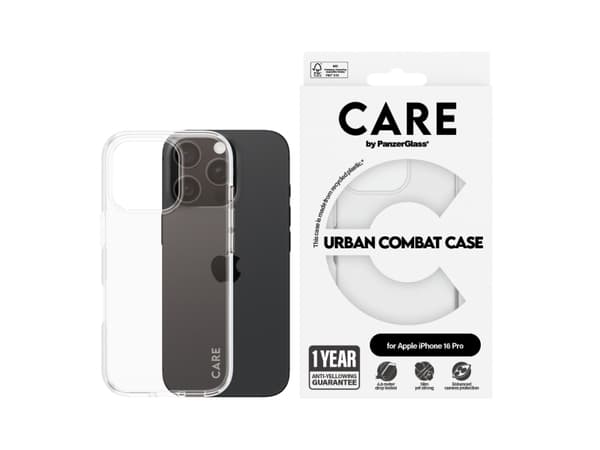 SAFE. by PanzerGlass - Baksidedeksel for mobiltelefon - polykarbonat, termoplast-polyuretan (TPU) - blank - for Apple iPhone 16 Pro