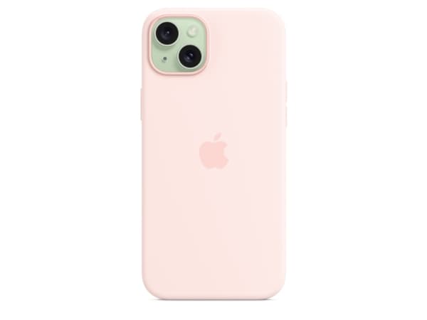 Apple iPhone 15 Plus Silicone Case with MagSafe - Light Pink, Cover, Apple, iPhone 15 Plus, 17 cm (6.7"), Pink