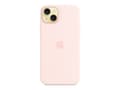 Pikkukuva 1 / 5: Apple iPhone 15 Plus Silicone Case with MagSafe - Light Pink, Cover, Apple, iPhone 15 Plus, 17 cm (6.7"), Pink