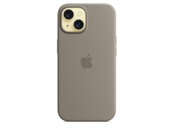 Apple - Baksidedeksel for mobiltelefon - MagSafe-samsvar - silikon - leire - for iPhone 15