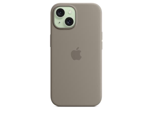 Apple - Baksidedeksel for mobiltelefon - MagSafe-samsvar - silikon - leire - for iPhone 15
