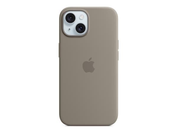 Apple - Baksidedeksel for mobiltelefon - MagSafe-samsvar - silikon - leire - for iPhone 15