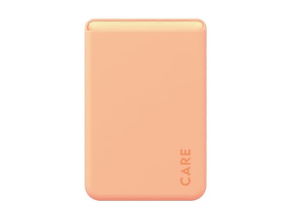 CARE by PanzerGlass - Magnetkortholder - MagSafe-samsvar - ferskenfarge - for Apple iPhone 12, 13, 14