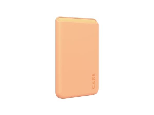 CARE by PanzerGlass - Magnetkortholder - MagSafe-samsvar - ferskenfarge - for Apple iPhone 12, 13, 14