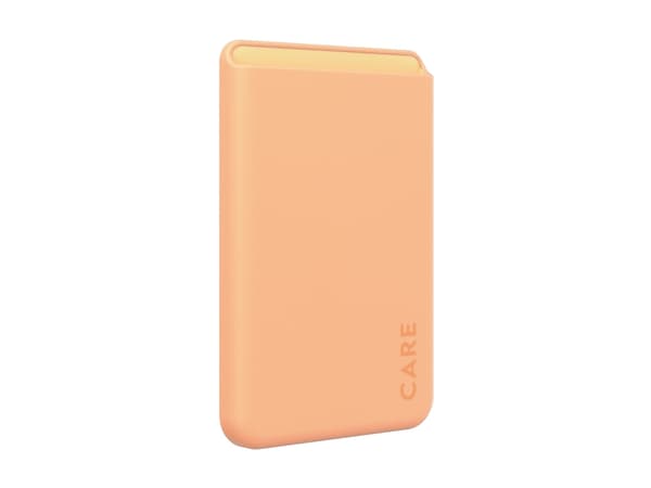 CARE by PanzerGlass - Magnetkortholder - MagSafe-samsvar - ferskenfarge - for Apple iPhone 12, 13, 14