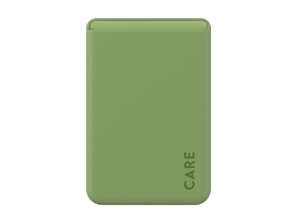 CARE by PanzerGlass - Magnetkortholder - MagSafe-samsvar - skarp grønn - for Apple iPhone 12, 13, 14