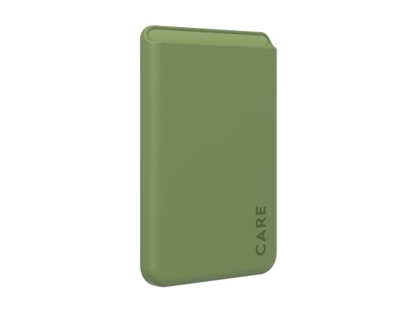 CARE by PanzerGlass - Magnetkortholder - MagSafe-samsvar - skarp grønn - for Apple iPhone 12, 13, 14