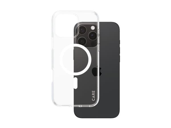 CARE by PanzerGlass Urban Combat - Baksidedeksel for mobiltelefon - MagSafe-samsvar - resirkulert plast - gjennomsiktig, hvit - for Apple iPhone 16 P
