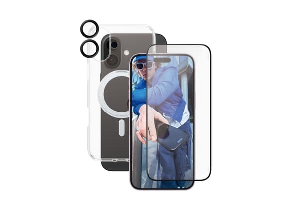 PanzerGlass CARE by PG3-in-1 Ceramic iPhone16 6.7, Apple, Apple - iPhone 16 Plus, Tørr påføring, Ripebestandig, Sjokkresistent, Gjennomsiktig, 1 styk