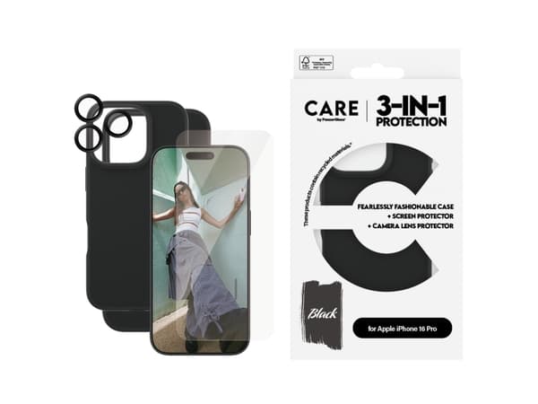 CARE by PanzerGlass - Baksidesskydd för mobiltelefon - termoplastisk polyuretan (TPU), PET (Polyethylene Terephthalate), oleofobisk beläggning, alumi
