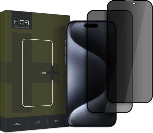 Hofi PRIVATISERENDE GLASS HOFI ANTI SPY GLASS PRO+ 2-PACK IPHONE 16 PRO MAX PERSONVERN