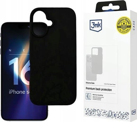 3MK 5903108586627, Cover, Apple, iPhone 16 Plus, 17 cm (6.7"), Black