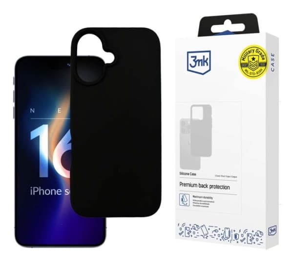 3MK 5903108586627, Cover, Apple, iPhone 16 Plus, 17 cm (6.7"), Black
