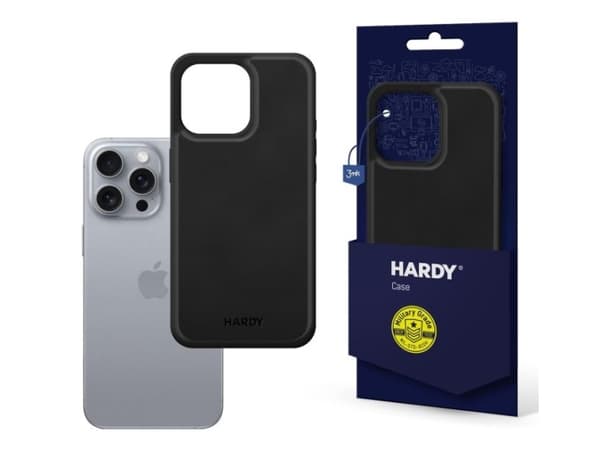 3MK HARDY Silky Leather MagCase, Cover, Apple, iPhone 16 Pro Max, 17.5 cm (6.9"), Black