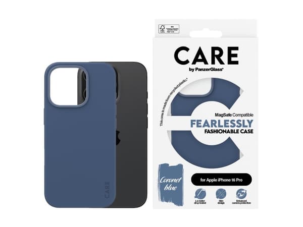 CARE by PanzerGlass - Baksidesskydd för mobiltelefon - MagSafe-kompatibilitet - termoplastisk polyuretan (TPU), mikrofiber, oleofobisk beläggning, po