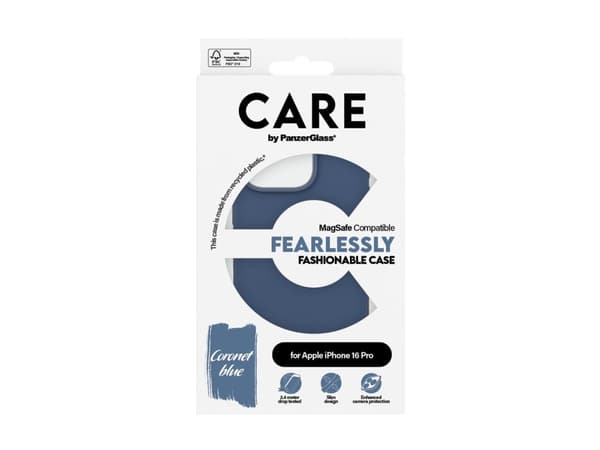 CARE by PanzerGlass - Baksidesskydd för mobiltelefon - MagSafe-kompatibilitet - termoplastisk polyuretan (TPU), mikrofiber, oleofobisk beläggning, po