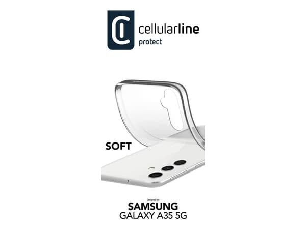 Cellularline 8018080477140, Etui, Samsung, A35 5G, 16,8 cm (6.6"), Gjennomsiktig