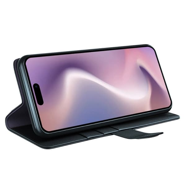 Äkta Läderfodral iPhone 16 Pro Max Svart