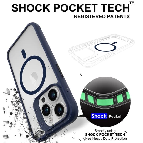 Magnetic MagSafe Skal iPhone 16 Pro Blå