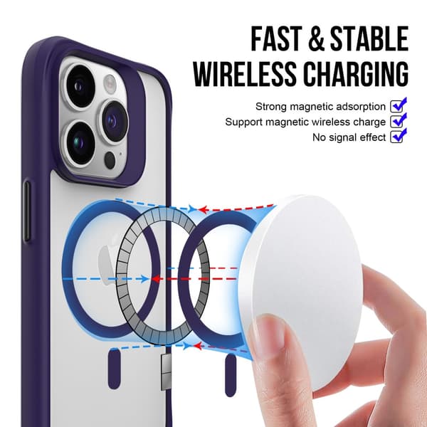 Magnetic MagSafe Skal iPhone 16 Pro Max Lila