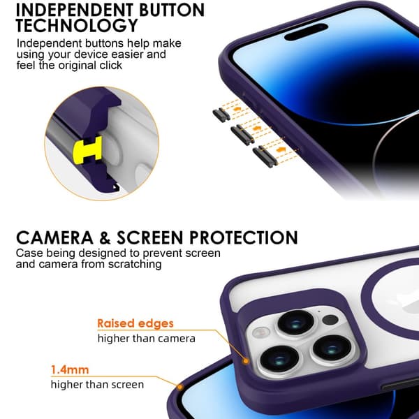 Magnetic MagSafe Skal iPhone 16 Pro Max Lila