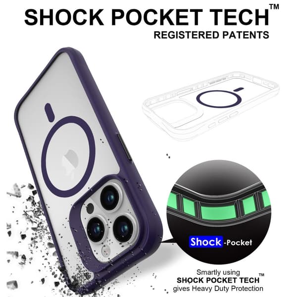Magnetic MagSafe Skal iPhone 16 Pro Max Lila