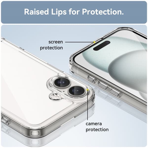 Hybrid Edge Case iPhone 16 Plus Transparent