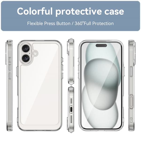 Hybrid Edge Case iPhone 16 Plus Transparent