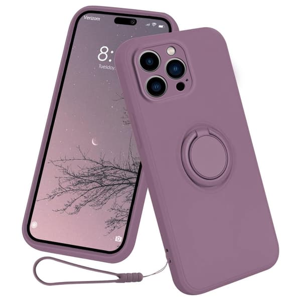 iPhone 16 Pro Max Skal Med Ringhållare Lila