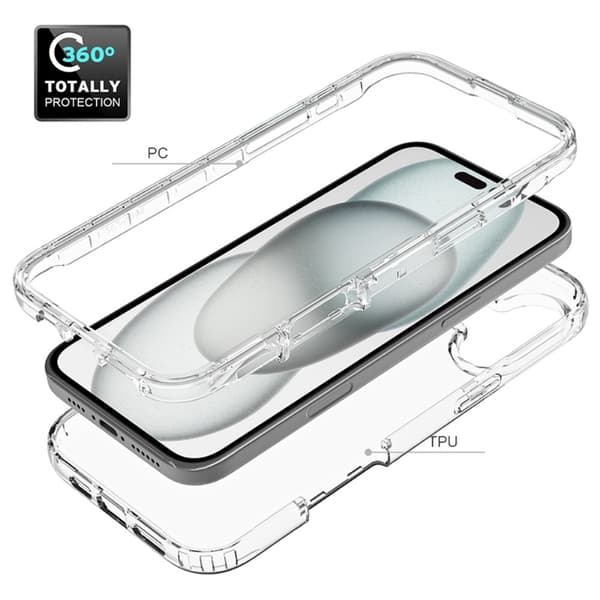 Allround Cover Skal iPhone 16 Plus Transparent