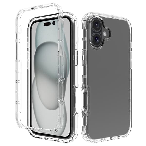 Allround Cover Skal iPhone 16 Plus Transparent