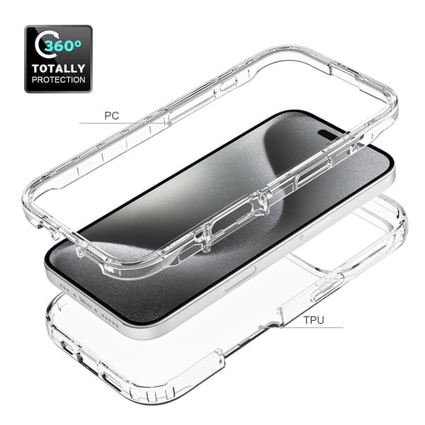 Allround Cover Skal iPhone 16 Pro Transparent