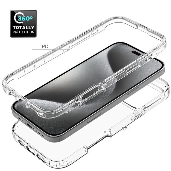 Allround Cover Skal iPhone 16 Pro Max Transparent
