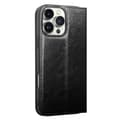 Miniatyrbild 5 av 5: Qialino Leather Wallet Case iPhone 16 Pro Max Black