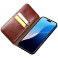 Miniatyrbild 3 av 5: Qialino Leather Wallet Case iPhone 16 Pro Max Brown