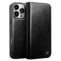 Miniatyrbild 1 av 5: Qialino Leather Wallet Case iPhone 16 Pro Black