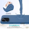 Miniatyrbild 4 av 7: Silikonskal iPhone 16 Pro Max Blå