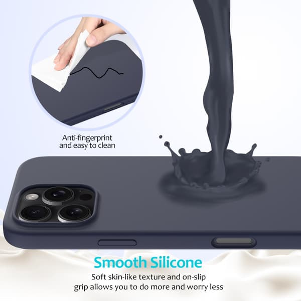 Silikonskal iPhone 16 Pro Midnattsblå