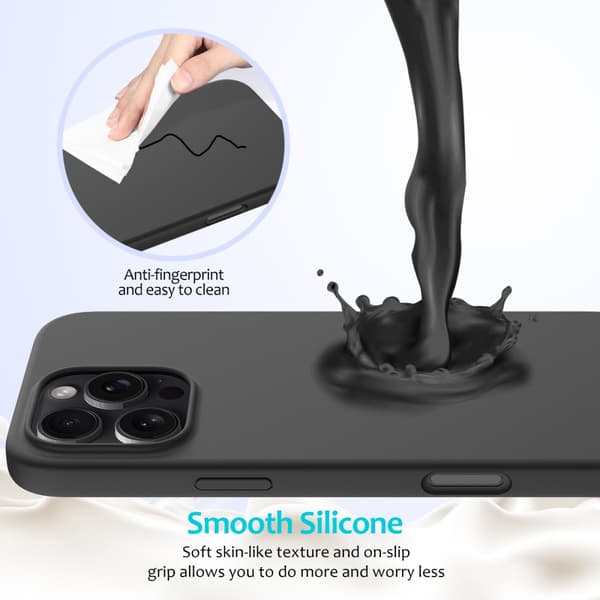 Silikonskal iPhone 16 Pro Svart