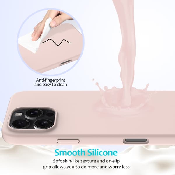 Silikonskal iPhone 16 Pro Rosa