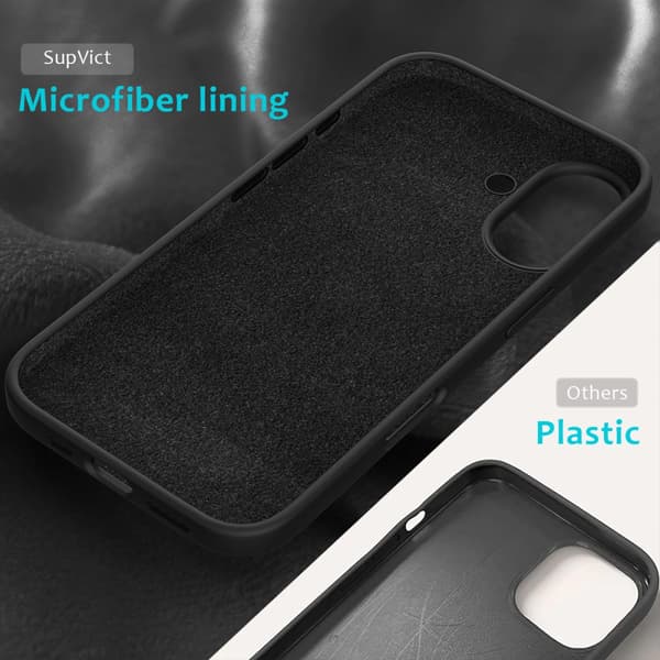 Silikonskal iPhone 16 Plus Svart